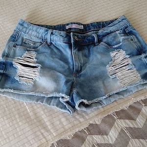 JustFab Distressed Shorts
